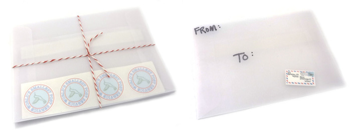 Translucent mailing envelopes are delightful for sending tiny letters via the regular postal service. Wow!