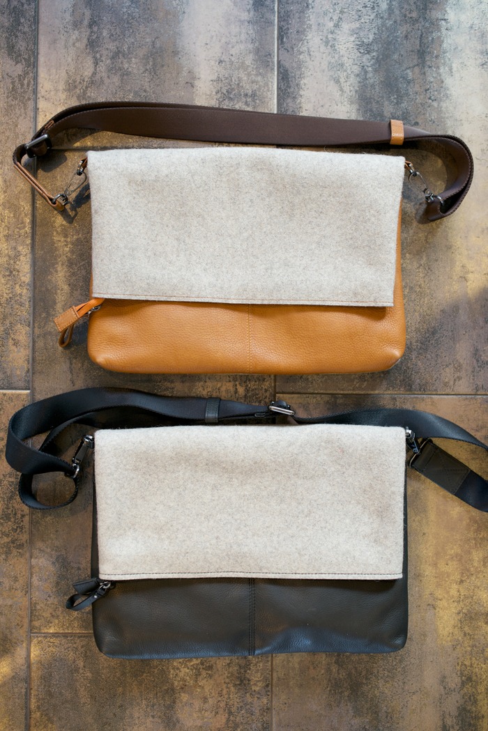 Felt side with flap down