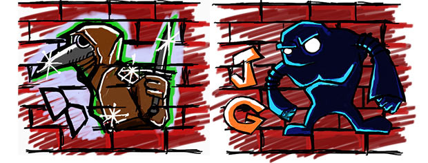 Darkest Dungeon + Juggernaut Games custom graffiti