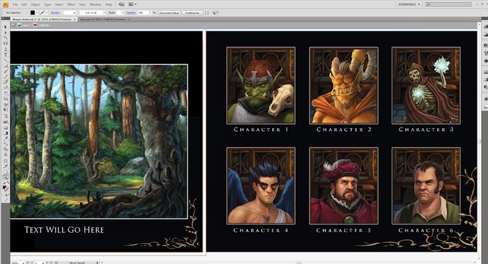 Art book concept pages