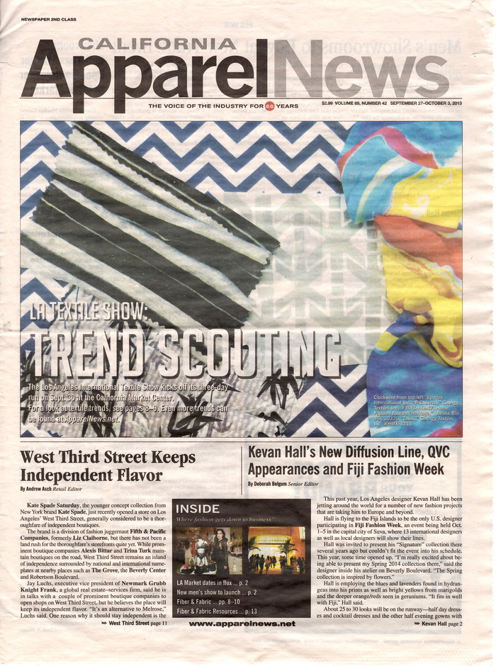 HFF featured in California Apparel News