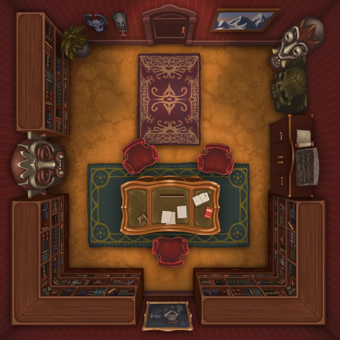 A sample room tile: the office of the Dean of Anthropology. Click through to see more room tiles!