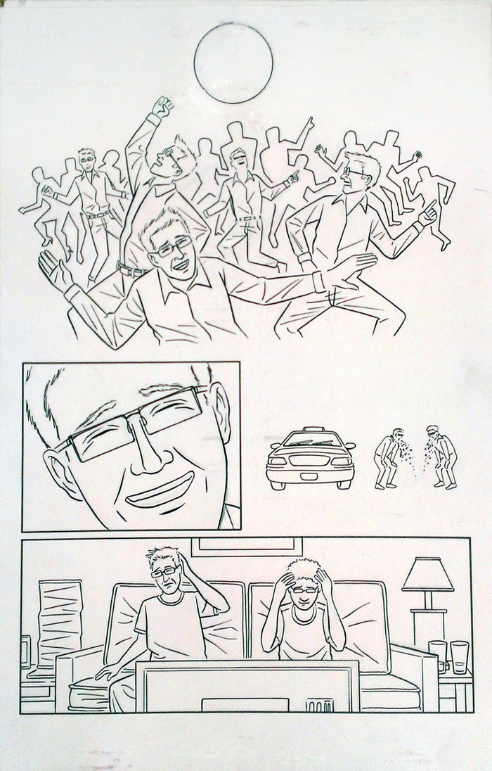 Original art from SCHMUCK by George Jurard, offered as a reward.