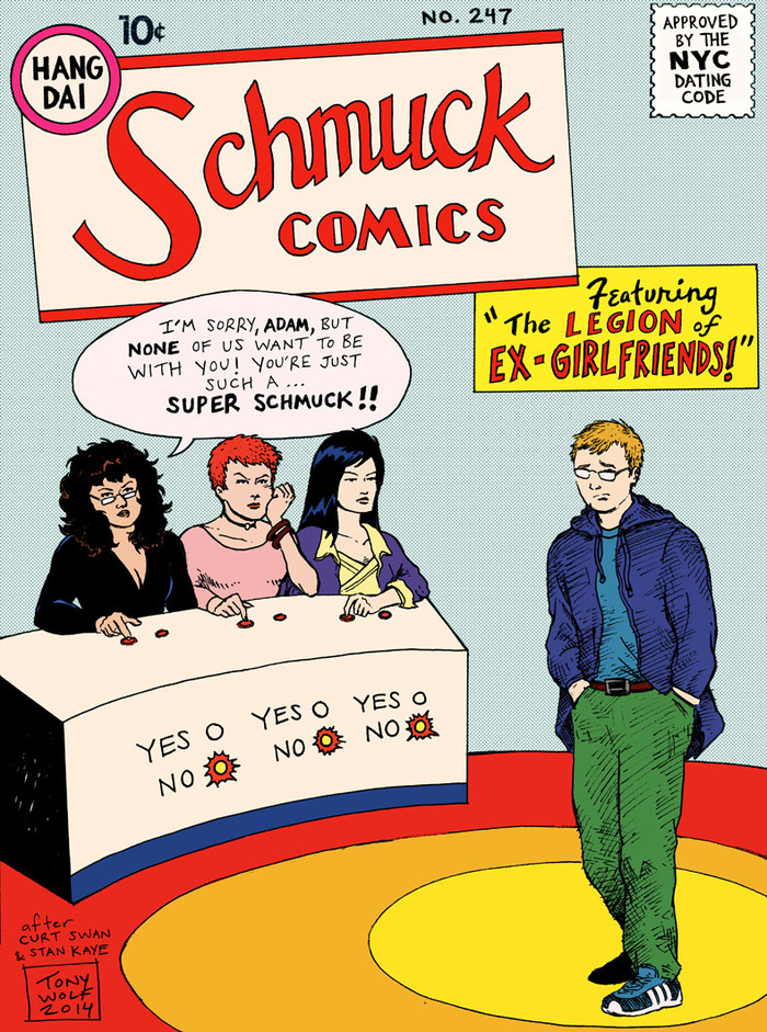 An original SCHMUCK art piece by Tony Wolf, offered as a limited edition print reward