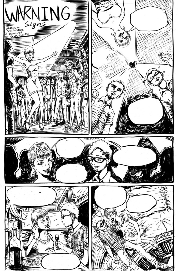 An original opening page from SCHMUCK by Skuds McKinley.