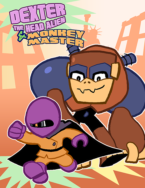 "Dexter & Monkey Master" 8.5x11" print