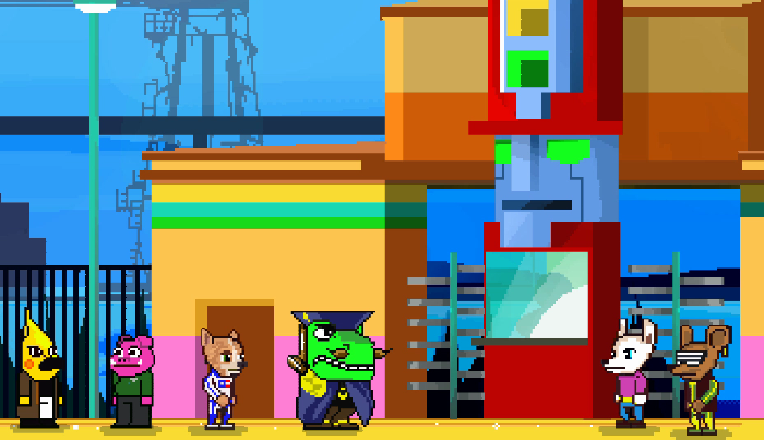 A variety if boss battles are included in Chrono Rider.