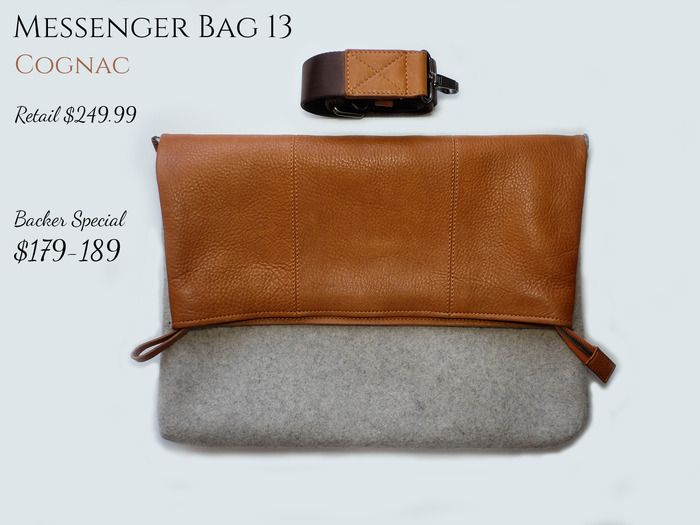 Messenger Bag 13 Cognac