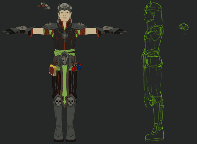 Concept Character Turn Around for King Thanatos