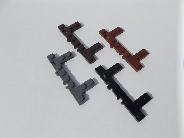 ME Models Universal Connectors in dark blue gray, dark brown, reddish brown, and black.