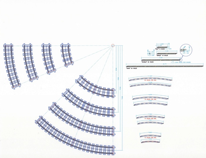 Radii and rails blueprint - R40, R56, R72, R88