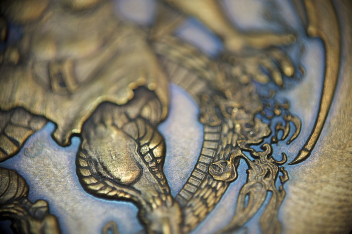 Detail of the Half-Dragon, Lawful Neutral, 500 Denomination coin