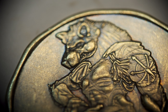 Detail of the Gnoll, 20 Denomination coin