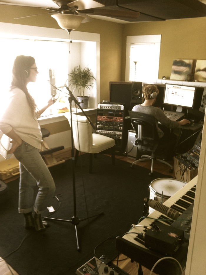Recording the Outer Sun Sets EP. You can record here too - check the rewards section!
