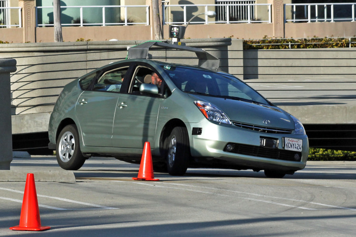 Google's self-driving car in action
