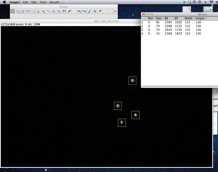 Analysis of luminosity of different colonys