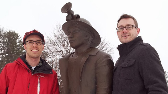 Scott, the Miner, and David in Houghton, MI.
