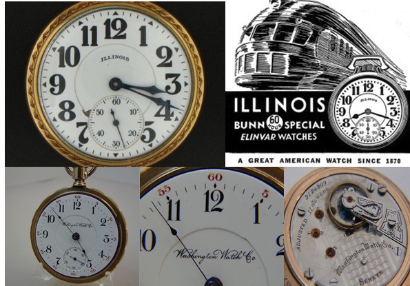 Illinois Watch Co & Washington Watch Co - Vintage