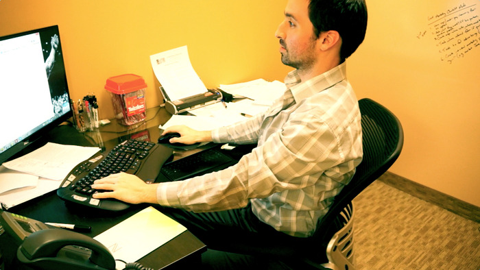Perfect posture at work!