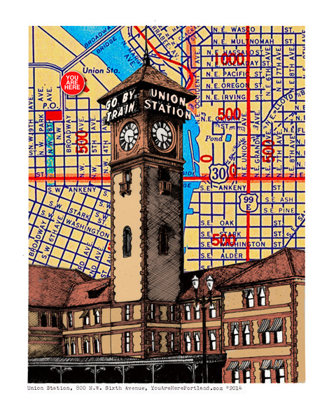 We've added a new print to our premiums, "Union Station, Portland," available for a backing contribution of $30.