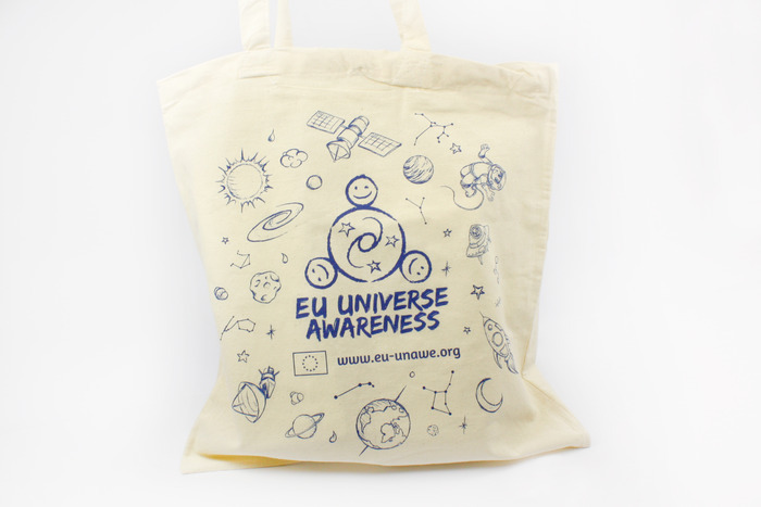 The UNAWE printed canvas bag