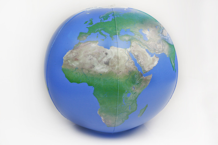 Earthball, a globe without political borders