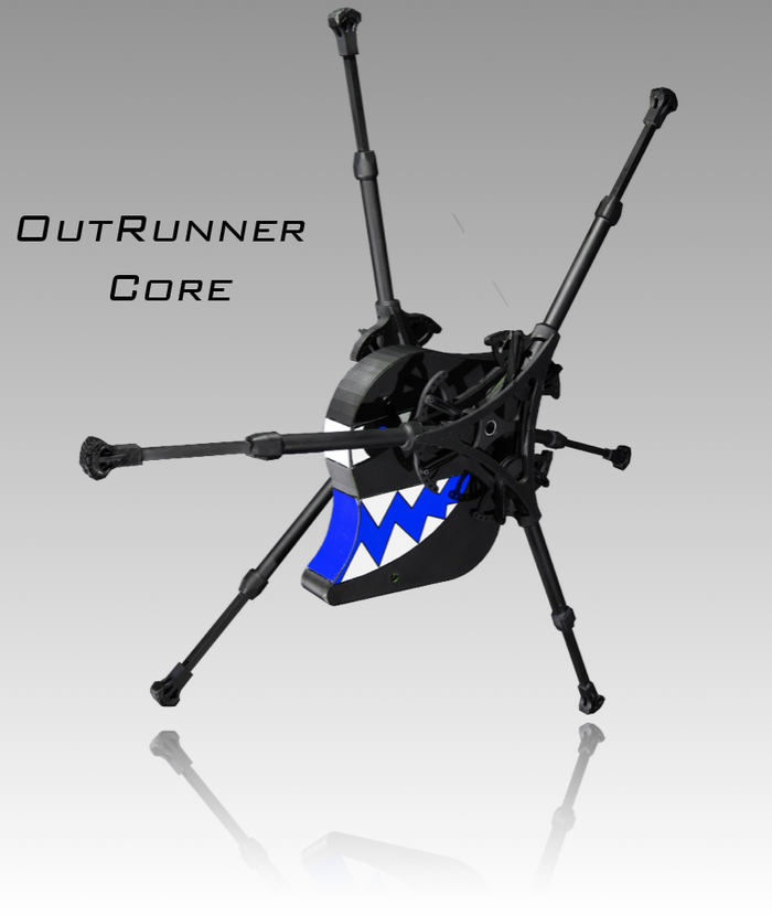 OutRunner Core and Performance robots have the same overall look. Shown with shark theme, other themes available. Features, performances and sizes differ