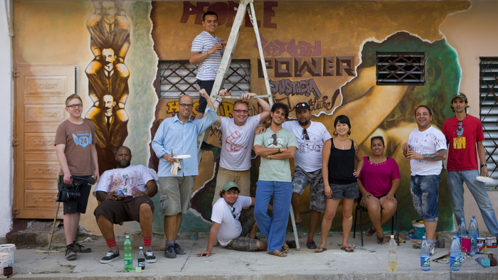 Minneapolis/Cuba crew in Cienfuegos, Cuba