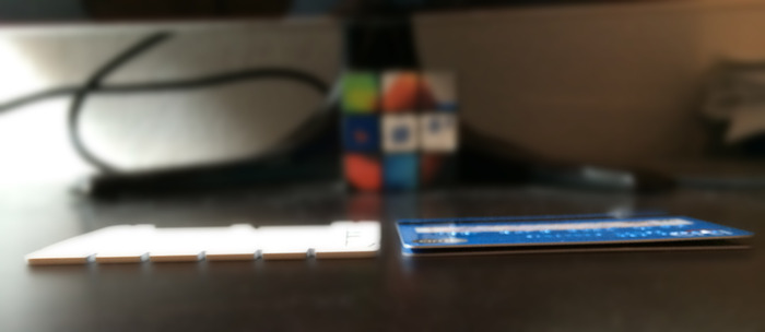 WalletM8 is thinner than 2 credit cards