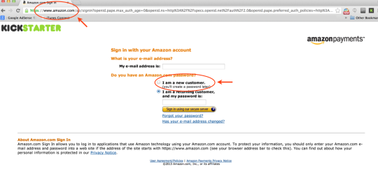 支払いはamazon.comになります。日本にお住まいだと通常はco.jpのアカウントしか持たれていないかと思いますので.comのアカウントを作る必要があります。したがって“I’m a new customer”をここでは選択してください。