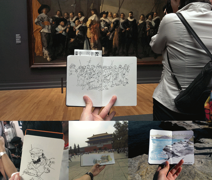 me, my sketchbook and world travels