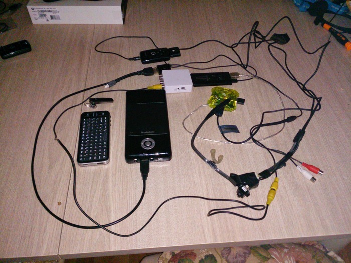 The current prototype with it's 'brains' and other modules attached