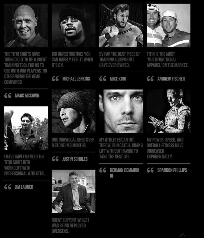 Testimonials from Professional and Olympic athletes