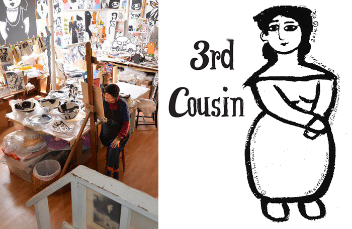 Toby Klayman in her studio. Estelle Silvia Louise image. All Works © TK 2014