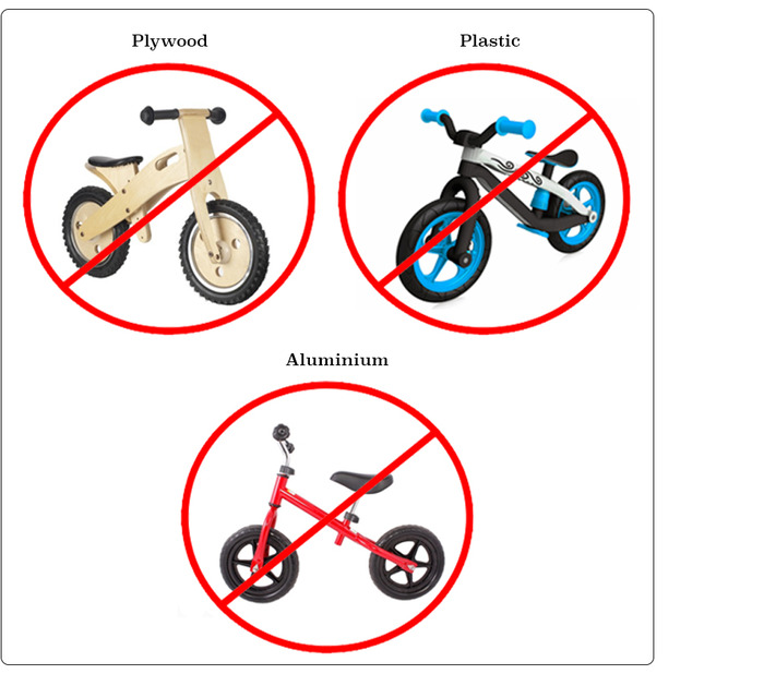 Non-sustainable balance bikes