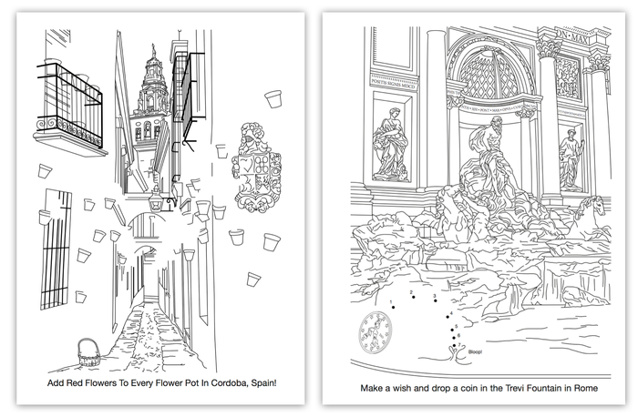 Finish the drawing & make a wish at the Trevi Fountain, Rome