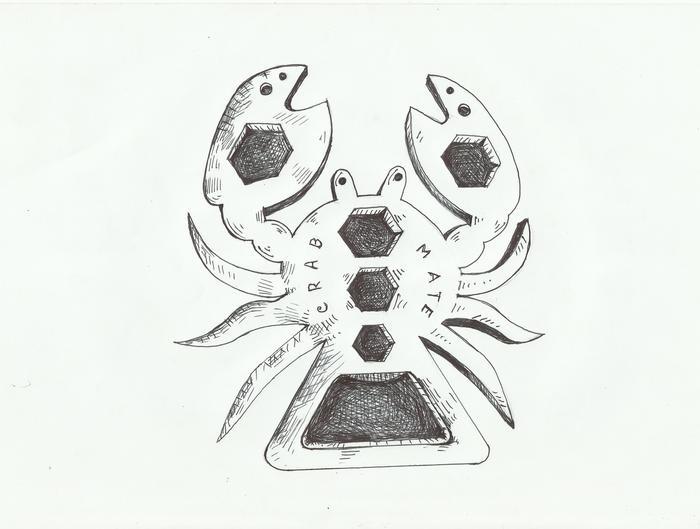 Step 1: Idea turned into pen on paper sketches