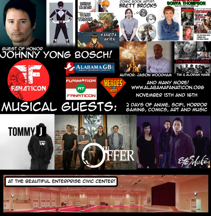 Please visit www.alabamafanaticon.org for the entire guest list!