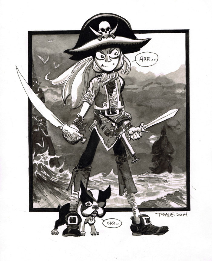 Tim Sale's black-and-white pinup