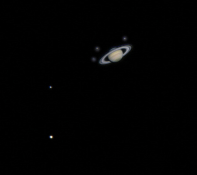 $2,000 Backer Reward: Night with the Mt. Wilson Observatory 60" Telescope. This is Saturn and 5 of its moons through the 60" at Mt. Wilson by Major Tom