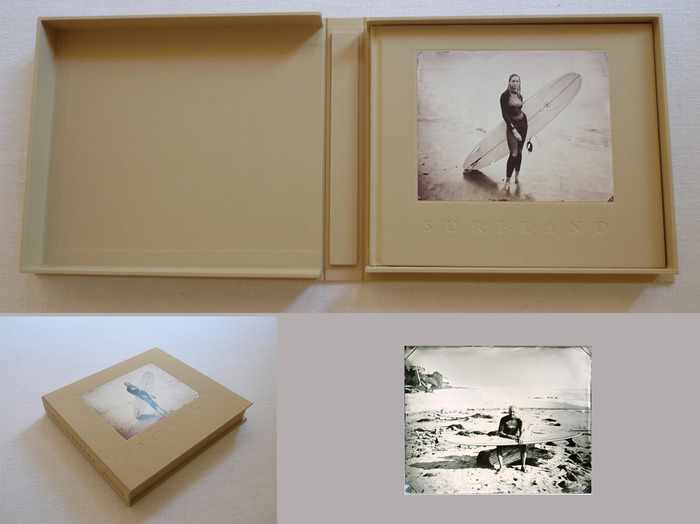 Deluxe edition of Surfland with a unique 8x10" tintype in a clamshell box, image Renny
