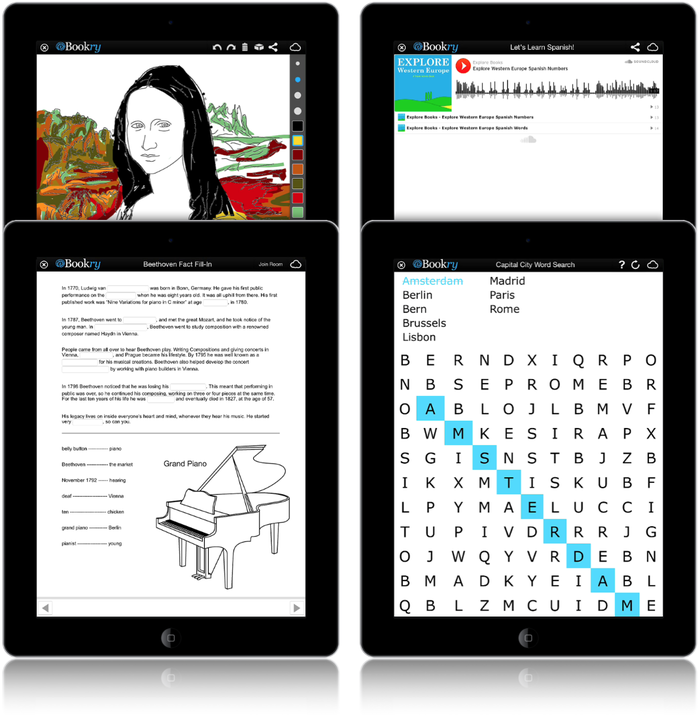 Paint your masterpiece, get introduced to a new language, learn about Beethoven, find all the capitals and more!