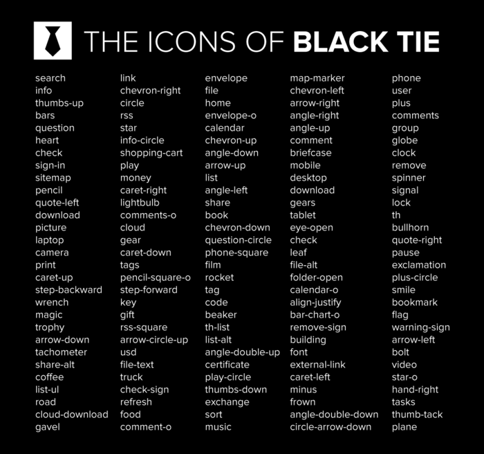 The Icons of Black Tie (not final)