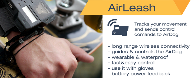 AirLeash shown in this picture is current working prototype. It is going to be two times smaller when we launch production.
