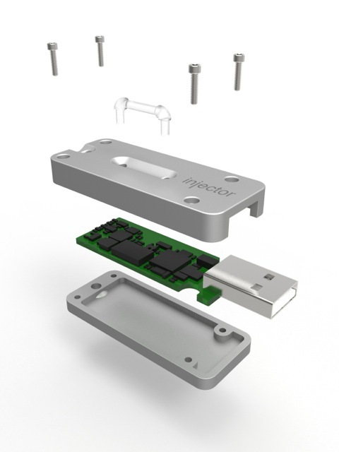 Rendering of the Injector Device components