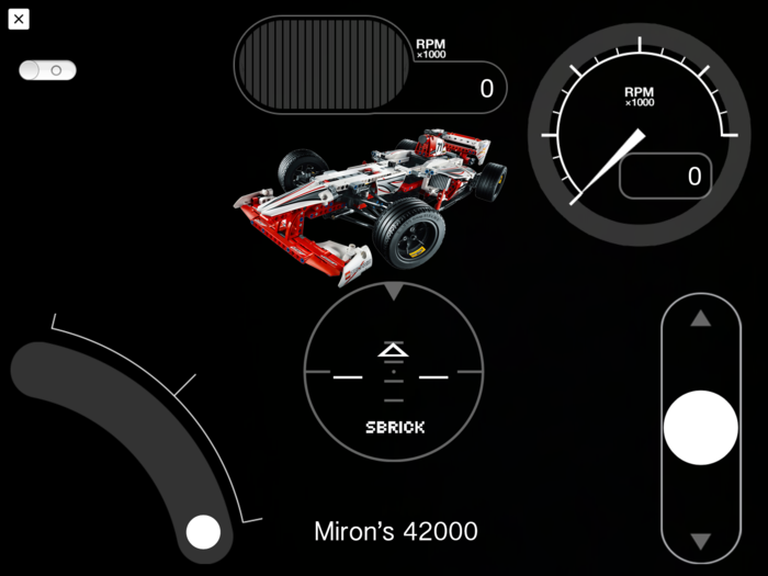 Miron's own creation for the modified version of the LEGO® 42000 for iPad. It uses two motors combined with a differential engine.