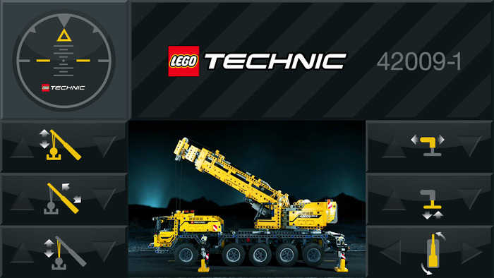 Lenard's custom profile for LEGO® 42009. It uses gyro for steering and acceleration, and the onscreen buttons for the other actions. His MOC uses eight motors controlled by two SBrick.