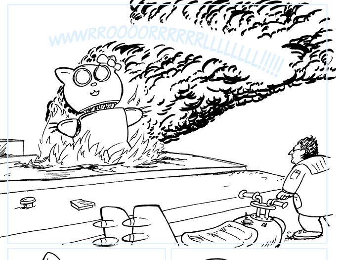 A Detail from page 75's original line art - 119 more like this one!