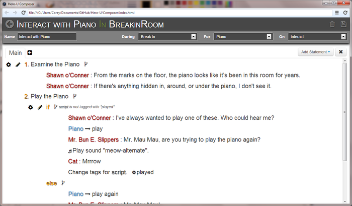 Composer Script from the Demo