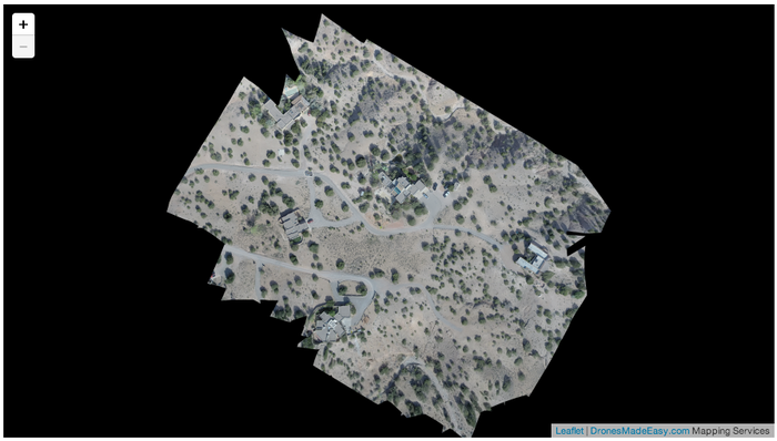 Aerial stitch generated from 44 raw images. Not zoomable - check out our samples page.